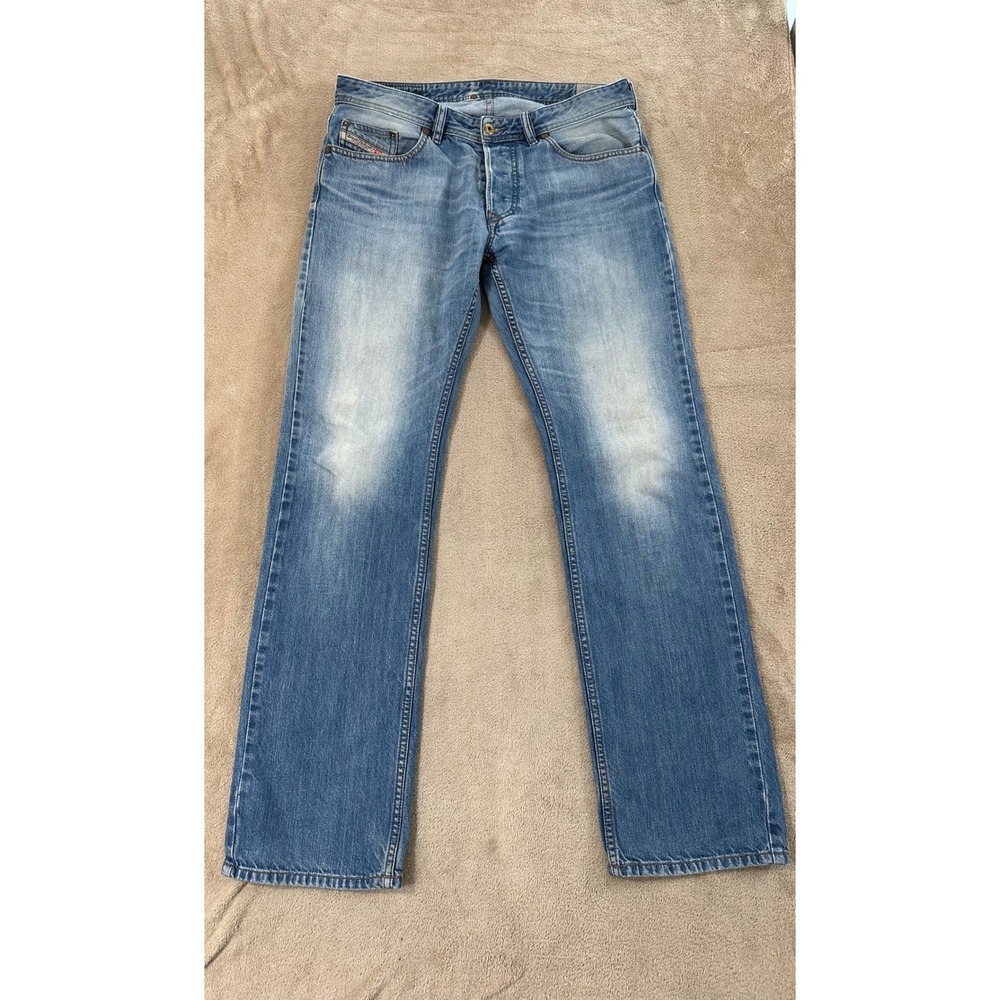 Vintage Diesel Larkee Jeans Men Size 32x33 Blue Button Fly Straight Leg‎